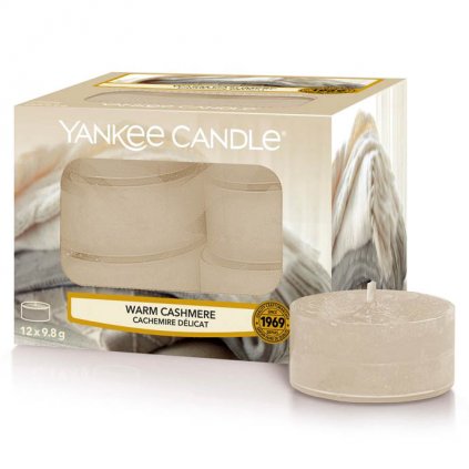 Yankee Candle - čajové svíčky Warm Cashmere (Hřejivý kašmír) 12 ks