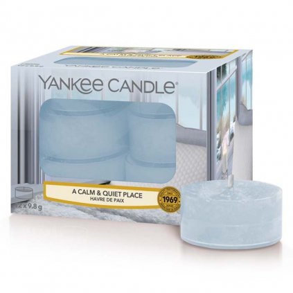 Yankee Candle - čajové svíčky A Calm & Quiet Place (Klidné a tiché místo) 12 ks