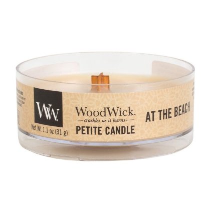 WoodWick - vonná svíčka Petite, At The Beach (Na pláži) 31g