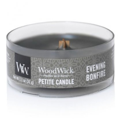 WoodWick - vonná svíčka Petite, Evening Bonfire (Večer u táboráku) 31g
