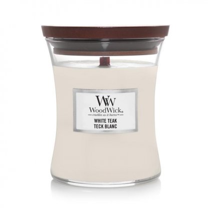 woodwick white teak bily teak svicka stredni 275 g