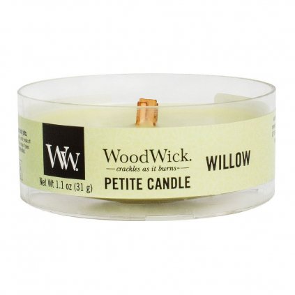 WoodWick - vonná svíčka Petite, Willow (Vrbové květy) 31g