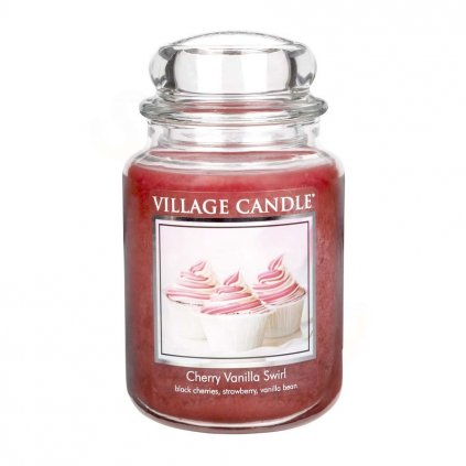 village candle cherry vanilla swirl svicka velka 1