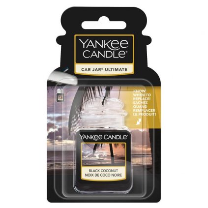 Yankee Candle - gelová visačka do auta Black Coconut (Černý kokos) 1 ks