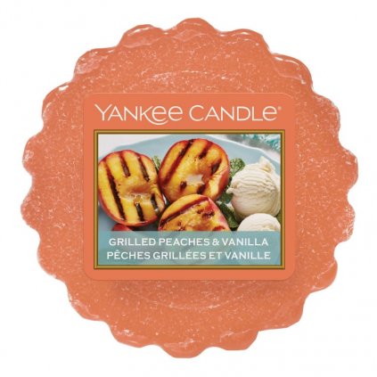 Yankee Candle - vonný vosk Grilled Peaches & Vanilla (Grilované broskve a vanilka) 22g