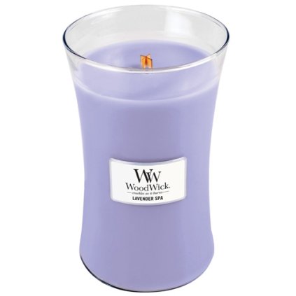 WoodWick - vonná svíčka Lavender Spa (Levandulová lázeň) 609g