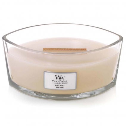 WoodWick - vonná svíčka White Honey (Bílý med) 453g
