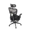 Kancelářská židle, černá síťovina, černý plast, kolečka na tvrdé podlahy
