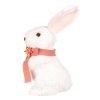 Zajíc s mašlí - stojící na zadních, barva bílá, 26 cm