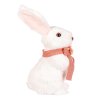 Zajíc s mašlí - stojící na zadních, barva bílá, 26 cm