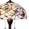 table lamp tiffany o 41x60 cm beige purple glass butterfly desk lamp tiffany 2
