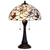 table lamp tiffany o 41x60 cm beige purple glass butterfly desk lamp tiffany