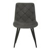 Židle jídelní, šedá látka, nohy černá kov