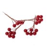Umělý svazek červených bobulí - sada 4 ks