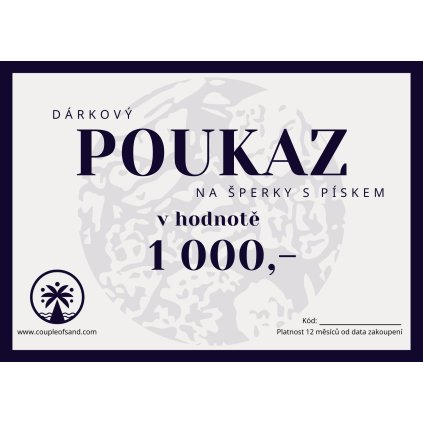 Dárkový poukaz 1 000,-