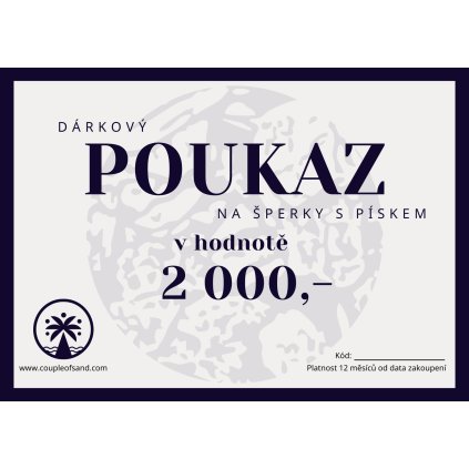 Dárkový poukaz na 2 000,-