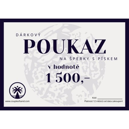 Dárkový poukaz na 1 500,-