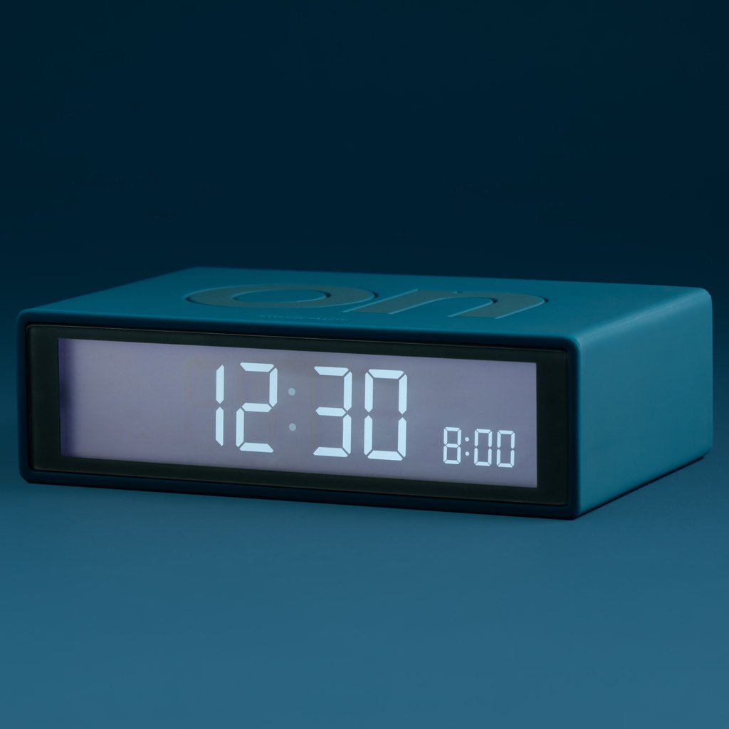 Lexon Flip + - Reversible LCD alarm clock radio-controlled clock