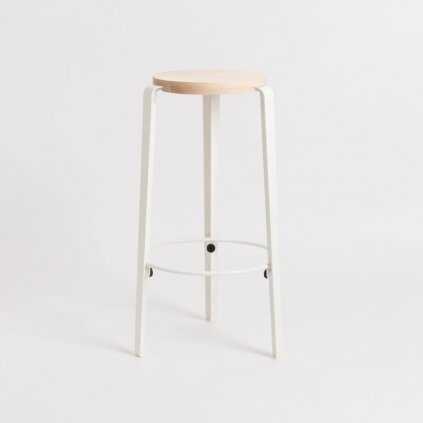 BIG LOU barová stolička / Cloudy White (Materiál Buk)