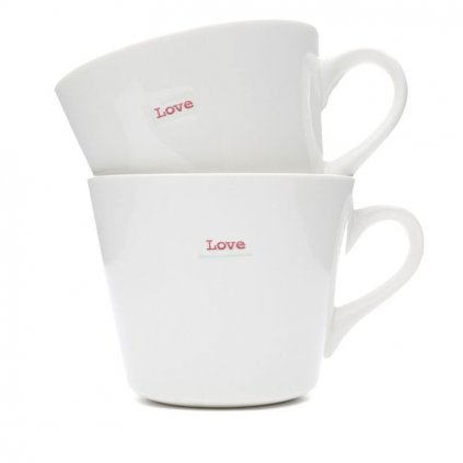 LOVE porcelánový šálek 350ml (Barva Lila)