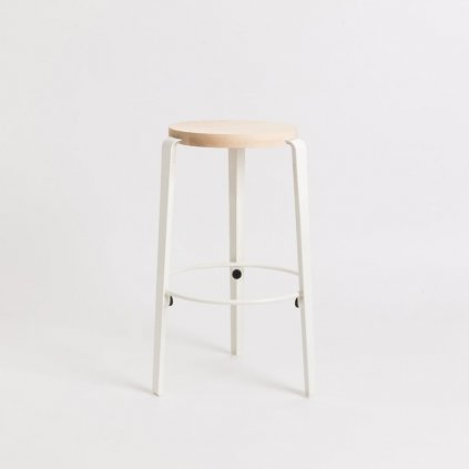 MI LOU barová stolička / Cloudy White (Barva White)