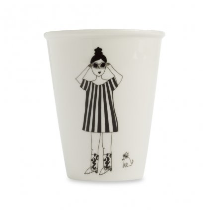 COWBOY GIRL porcelain cup