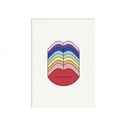 36030 rainbow kisses pohlednice
