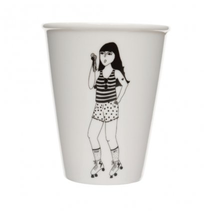 ROLLER GIRL MONA porcelain cup
