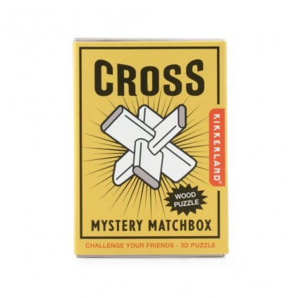 mystery matchbox cross hlavolam kikkerland pkg