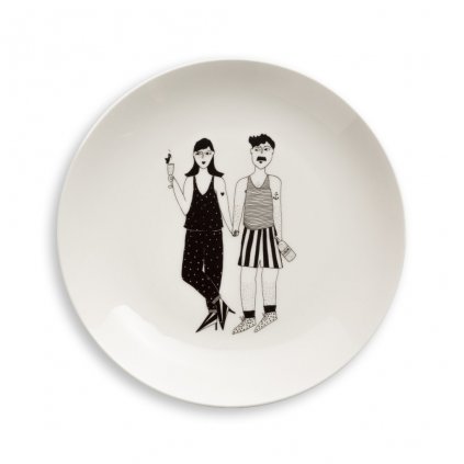 APERO COUPLE porcelain plate