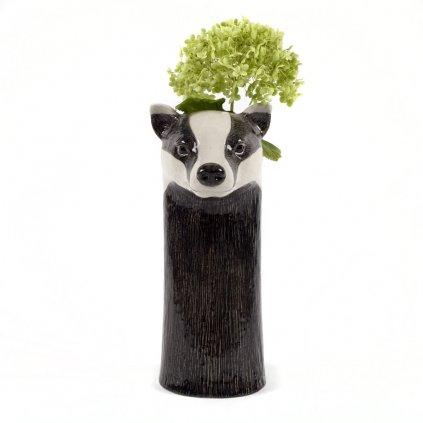 quail ceramics badger flower vase large 01