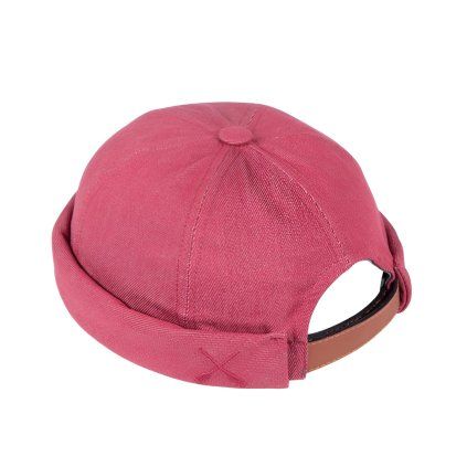 beton cire miki docker beanie red denim