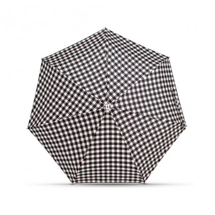 anatole micro umbrella bloomsbury black coral pink gingham