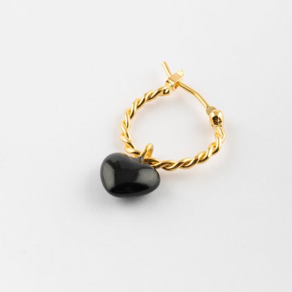 nach black heart mini earring j726 2