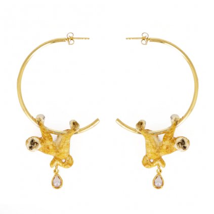 nach perched gibbon earrings j495