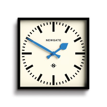 newgate wall clock railway number five blue hands