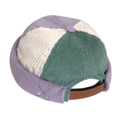 betonxcire miki docker beanie patchwork purple beige green velvet corduroy