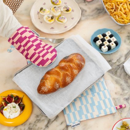 oven mitt pot holder berry jam tarta gelatina modern kitchen textiles