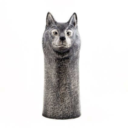 quail ceramics wolf flower vase large 01