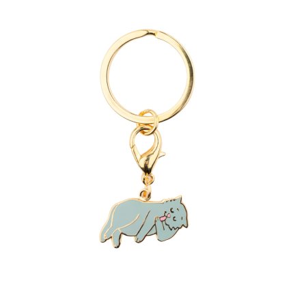 coucou suzette accessory gift key ring pet grey cat 1