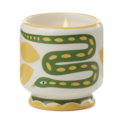 paddywax adopo snake ceramic candle wild lemongrass 1