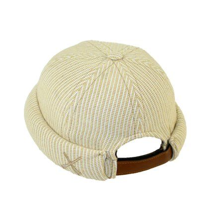 beton cire miki docker hat cotton beige stripe