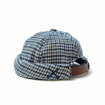beton cire miki docker beanie blue check