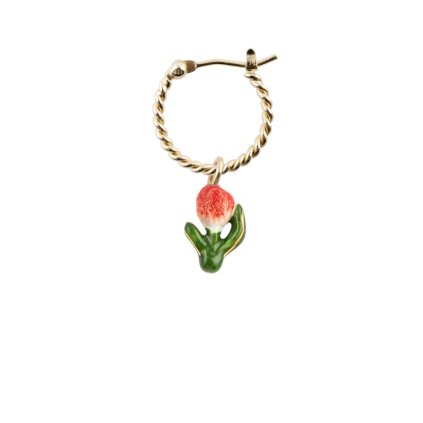 nach bijoux single earring red tulip j1011