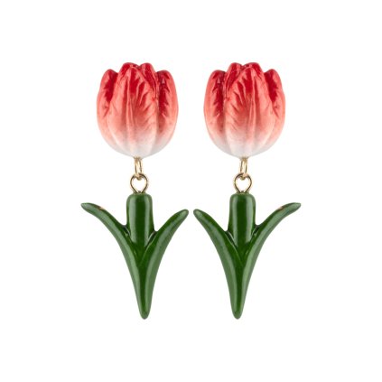 nach bijoux drop earrings red tulip j1012
