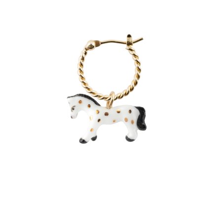 nach bijoux single earring white horse j1090