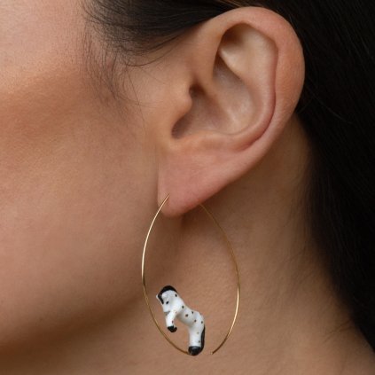 nach bijoux hoop earrings white horse j1088 mood 1