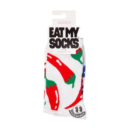 eat my socks chili flat socks