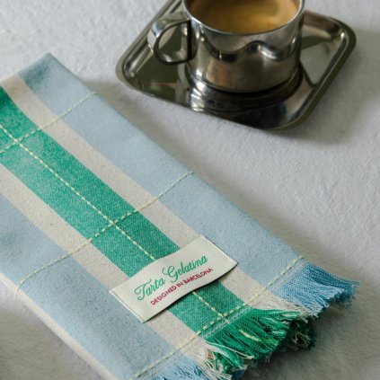 striped nakins green blue tarta gelatina 02