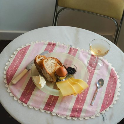 BISCUIT set 2 ks bavlněného prostírání / Burgundy Pink